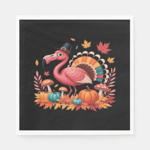 Serviette En Papier Flamant rose Turquie mignonne Flamant rose Turquie