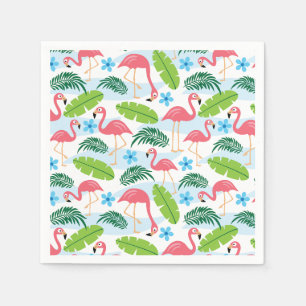 Serviette En Papier Flamants roses en Paradise Napkins