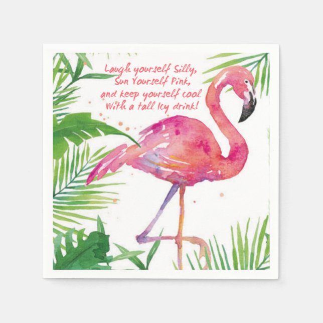 Serviette En Papier Flamingle (Devant)