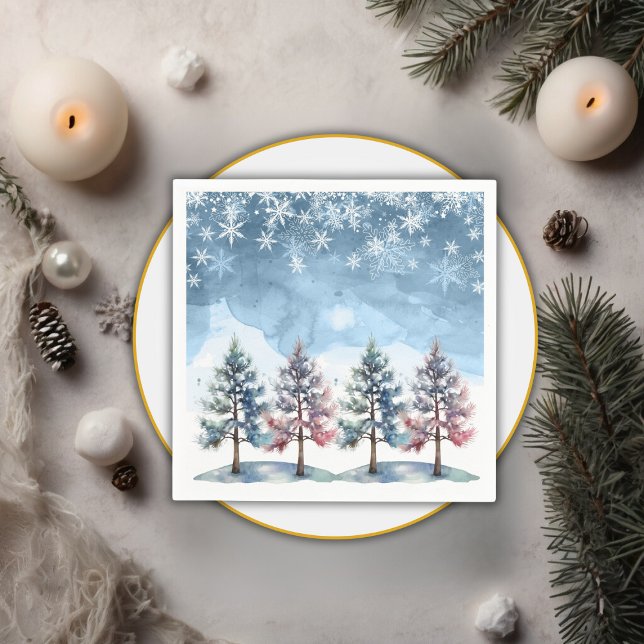 Serviette En Papier Flammes de neige et Baby shower des pins (Créateur téléchargé)
