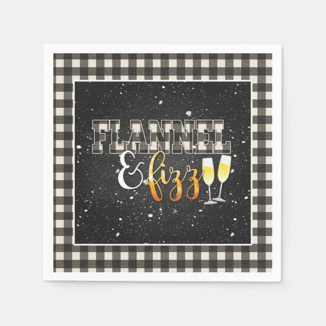 Serviette en papier Flannel et Fizz - Blanche - Fi (Devant)