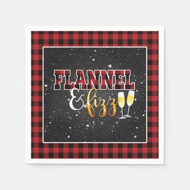 Serviette en papier Flannel et Fizz - Rouge - Fizz (Devant)