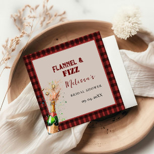 Serviette En Papier Flannel & fizz douche d'hiver rouge et noire