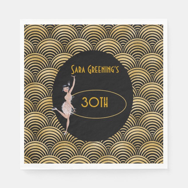 Serviette En Papier Flapper des années 20 Années 20 Grande Gatsby 1920 (Devant)