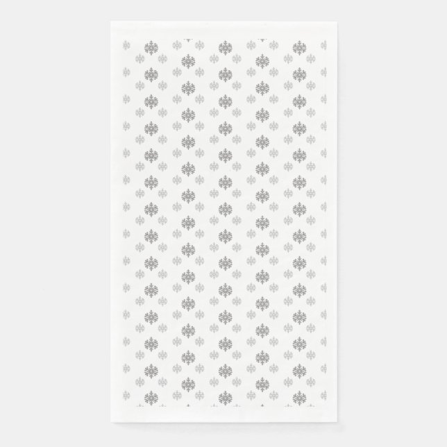 Serviette En Papier Flèche de neige grise (Devant)