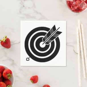 Serviette En Papier Flèche sur la cible ronde Papier & serviettes de f