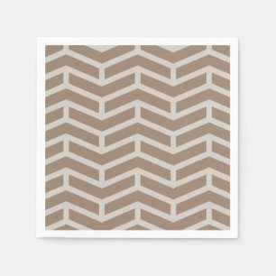 Serviette En Papier Flèches franches contre les flèches Chevron Brown
