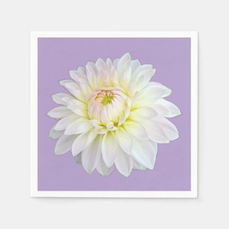 Serviette En Papier Fleur blanche et jaune