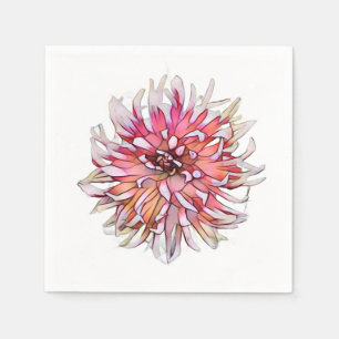 SERVIETTE EN PAPIER FLEUR DAHLIA