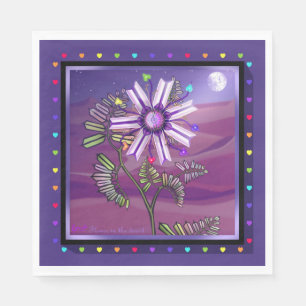 Serviette En Papier Fleur dans les serviettes du désert