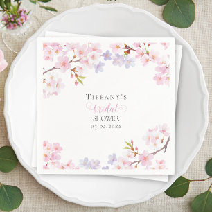 Serviette En Papier Fleur de cerisier rose en fleurs Mariage Shower