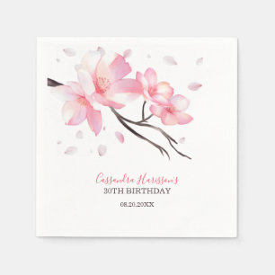 Serviette En Papier Fleur de cerisier rose pâle Sakura anniversaire