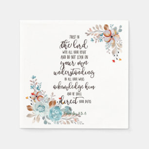 Serviette En Papier Fleur de confiance dans le Seigneur