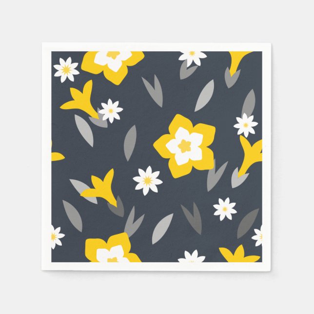 Serviette En Papier Fleur de minuit (Devant)