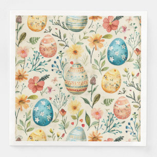 Serviette En Papier Fleur de printemps Pâques 1
