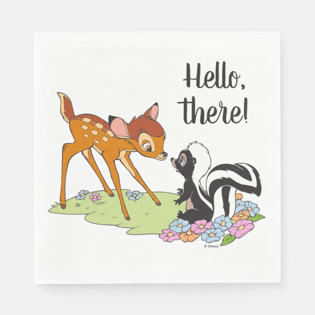 Serviette En Papier Fleur de réunion Bambi (Devant)