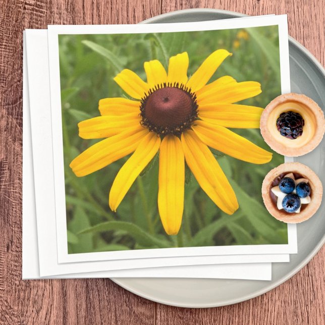 Serviette En Papier Fleur de Susan Rudbeckia aux yeux noirs (Créateur téléchargé)