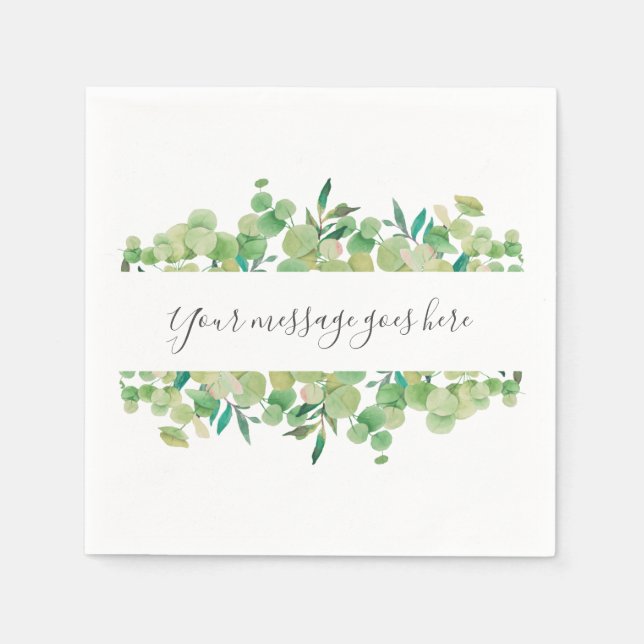 Serviette En Papier Fleur d'Eucalyptus (Devant)