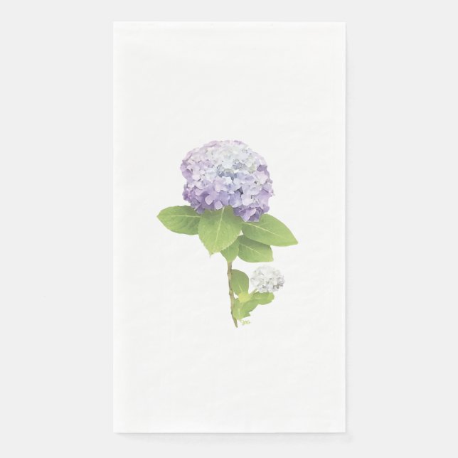 Serviette En Papier Fleur d'Hydrangée, violet (Devant)