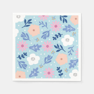Serviette En Papier Fleur minimaliste 