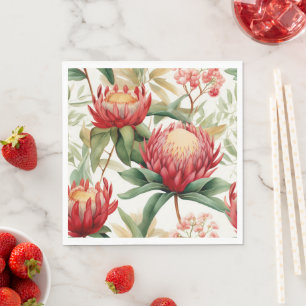 Serviette En Papier Fleur Protea autochtone australienne II