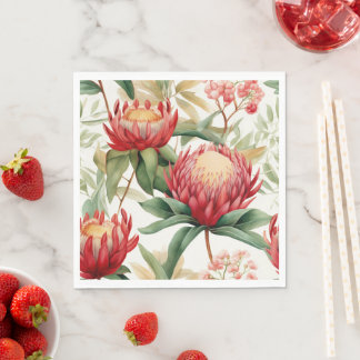 Serviette En Papier Fleur Protea autochtone australienne II
