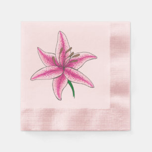 Serviette En Papier Fleur rose Fleur Floral Jardin Fête Ressort Lys