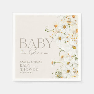 Serviette En Papier Fleur sauvage Daisy Boho bébé dans douche fleurie