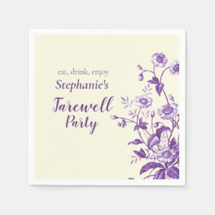 Serviette En Papier Fleur sauvage de la Lavande du Parti d'adieu des f