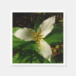 Serviette En Papier Fleur sauvage de printemps blanc Trillium Flower