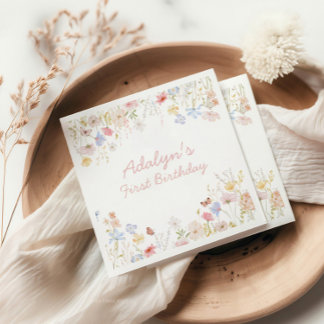 Serviette En Papier Fleur sauvage n'est-elle pas magnifique Anniversai