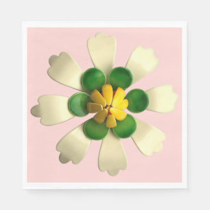 Serviette En Papier Fleur tropicale Florale Printemps été Mariage rose