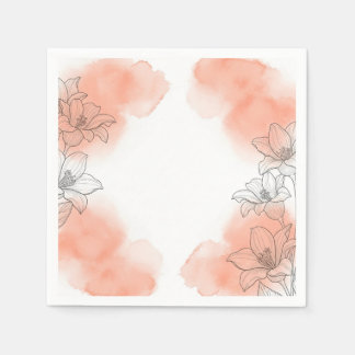 Serviette En Papier Fleurs
