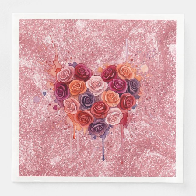 Serviette En Papier Fleurs (Devant)