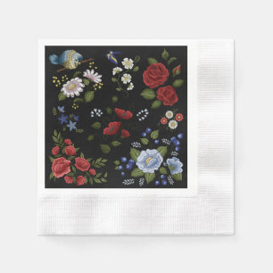 Serviette En Papier Fleurs