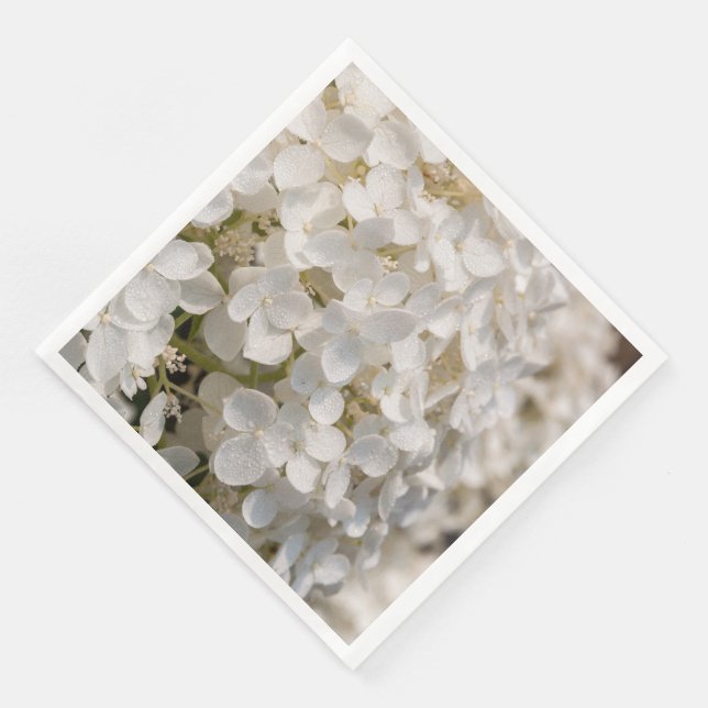 Serviette en papier, fleurs blanche napkin (Corner)