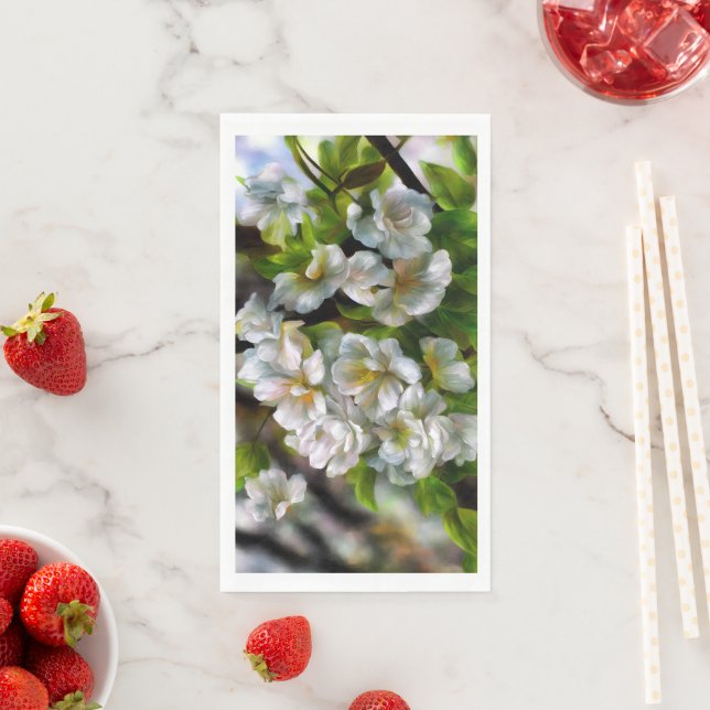 Serviette En Papier Fleurs d'Apple (En situation)