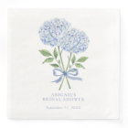 Fleurs d'aquarelle bleu Hydrangea avec cou