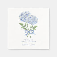 Fleurs d'aquarelle bleu Hydrangea avec cou