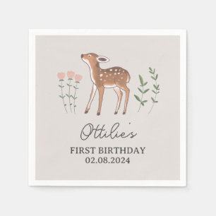 Serviette En Papier Fleurs de bois Fleurs de bois Anniversaire