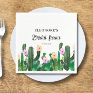Serviette En Papier Fleurs de cactus  Fiesta de mariage 