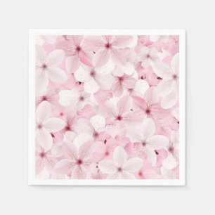 Serviette En Papier Fleurs de cerisiers roses