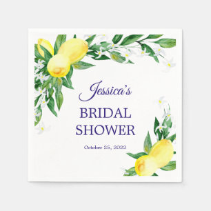 Serviette En Papier Fleurs de citron verdure douche de mariée en papie