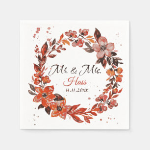 Serviette En Papier Fleurs de coucher de soleil