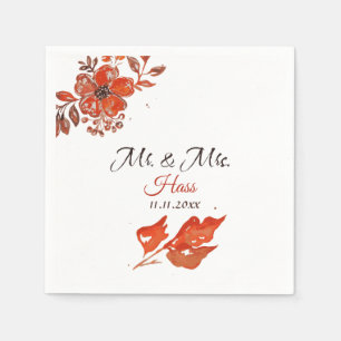 Serviette En Papier Fleurs de coucher de soleil