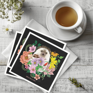 Serviette En Papier Fleurs de hérisson mignonnes