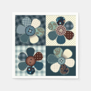 Serviette En Papier Fleurs de Patchwork