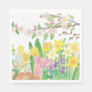Serviette En Papier Fleurs de printemps