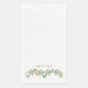 Serviette En Papier Fleurs de soleil élégantes & Foliage Mariage perso