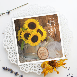 Serviette En Papier Fleurs de soleil et arrosage de jardin peuvent Fêt